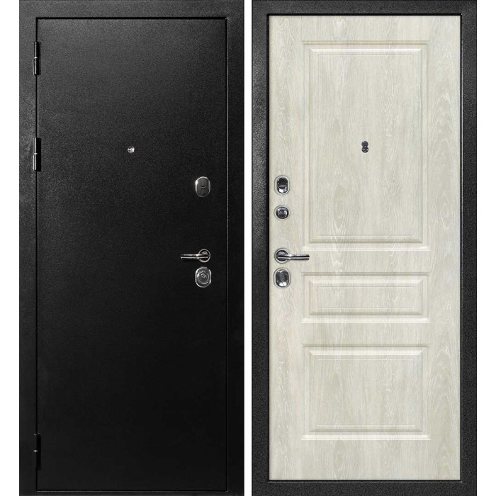 Дверь Скамбио Порте С-1 / Версаль-2 Титан черный / Дуб седой
