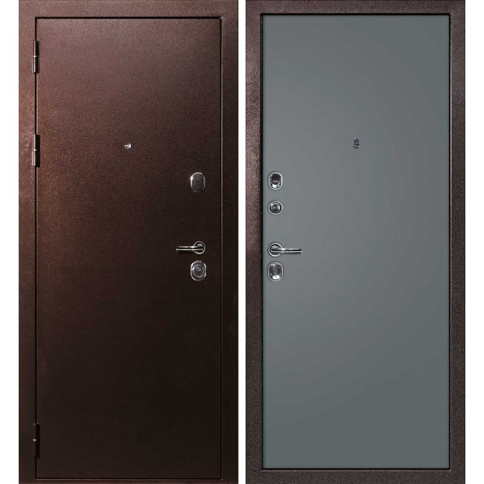 Дверь Скамбио Порте С-3/Гладкая Антик медный / Графит