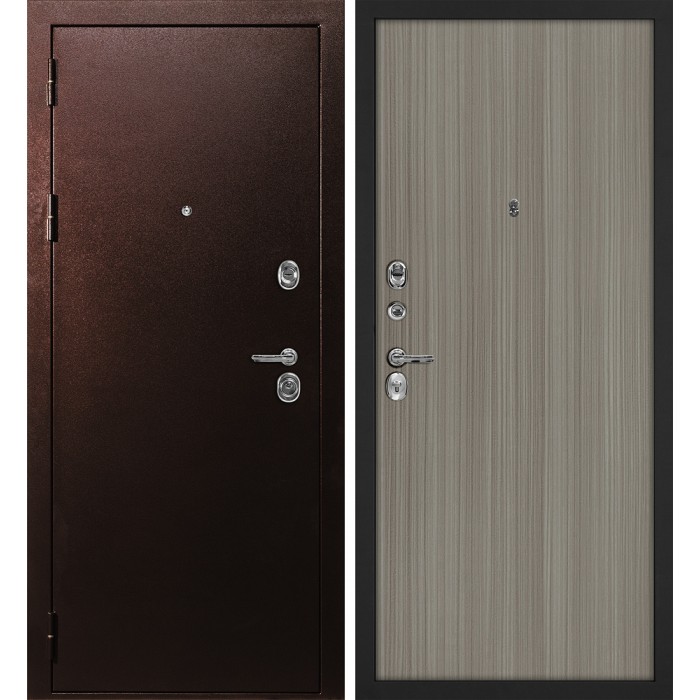 Дверь Скамбио Порте С-3/Гладкая Антик медный / Эвкалипт португальский