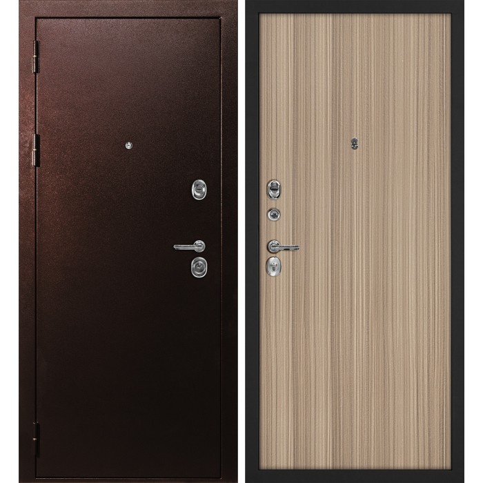 Дверь Скамбио Порте С-3/Гладкая Антик медный / Эвкалипт тасманский