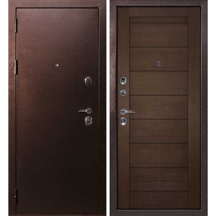 Дверь Скамбио Порте С-3/ТЕХНО 708 Антик медный / Венге