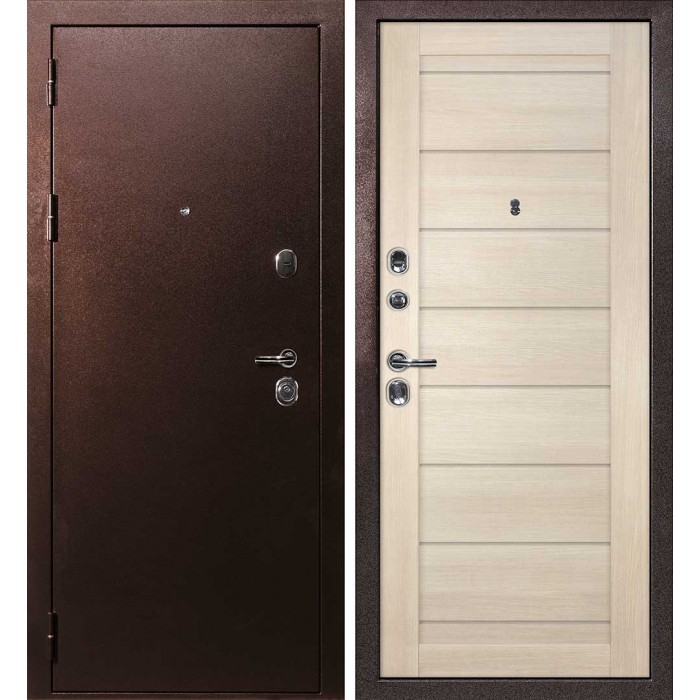 Дверь Скамбио Порте С-3/ТЕХНО 708 Антик медный / Капучино