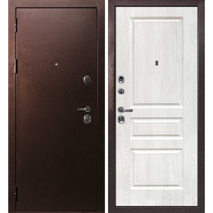 Дверь Скамбио Порте С-3/Версаль-2 Антик медный / Дуб жемчужный