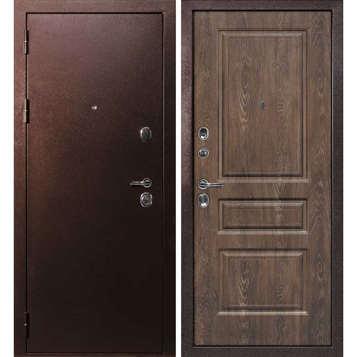 Дверь Скамбио Порте С-3/Версаль-2 Антик медный / Дуб корица