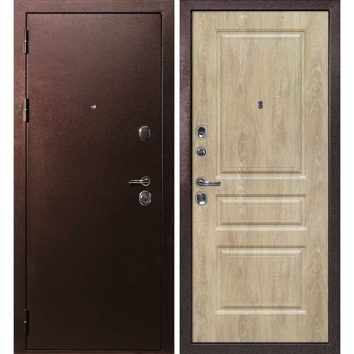 Дверь Скамбио Порте С-3/Версаль-2 Антик медный / Дуб песочный