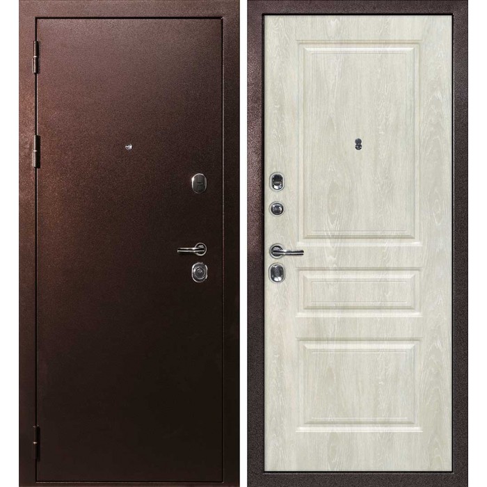 Дверь Скамбио Порте С-3/Версаль-2 Антик медный / Дуб седой