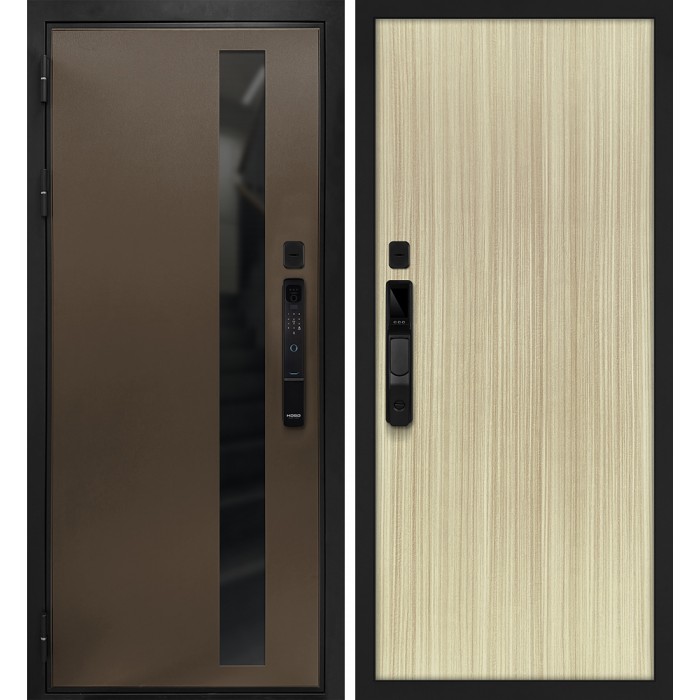 Дверь Скамбио Порте Уран смарт/Гладкая Бронза / Эвкалипт австралийский