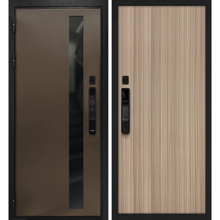 Дверь Скамбио Порте Уран смарт/Гладкая Бронза / Эвкалипт тасманский