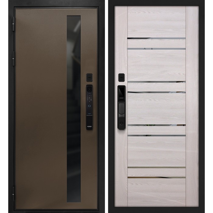 Дверь Скамбио Порте Уран смарт/ПСК1 Бронза / Ривьера крем