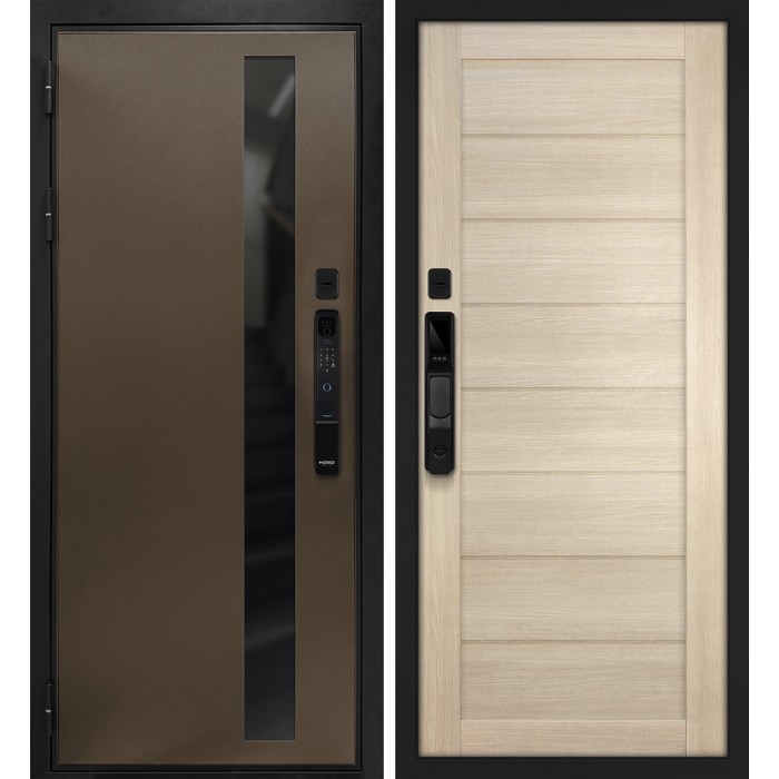 Дверь Скамбио Порте Уран смарт/ТЕХНО-708 Бронза / Капучино
