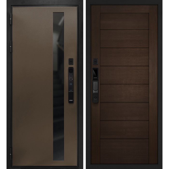 Дверь Скамбио Порте Уран смарт/ТЕХНО-708 Бронза / Венге