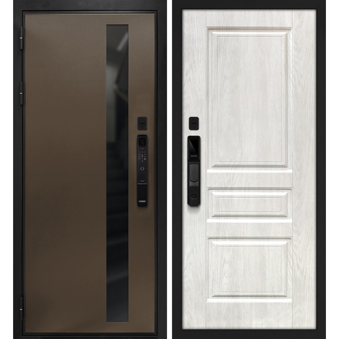 Дверь Скамбио Порте Уран смарт/Версаль-02 Бронза / Дуб жемчужный