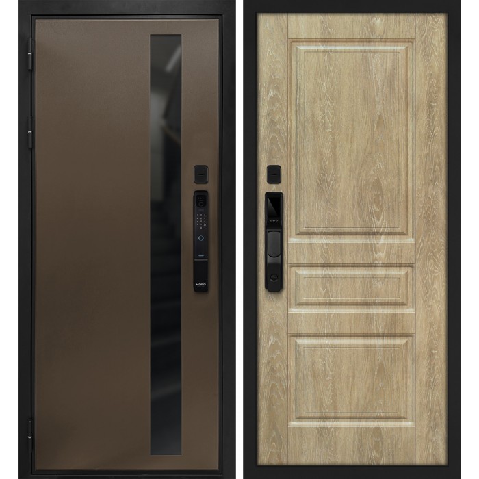 Дверь Скамбио Порте Уран смарт/Версаль-02 Бронза / Дуб песочный