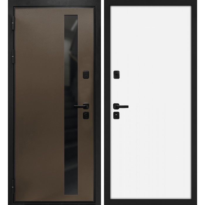 Дверь Скамбио Порте Уран/Гладкая Бронза / Белый