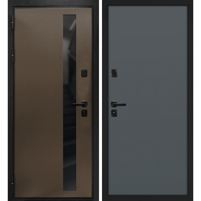 Дверь Скамбио Порте Уран/Гладкая Бронза / Графит матовый