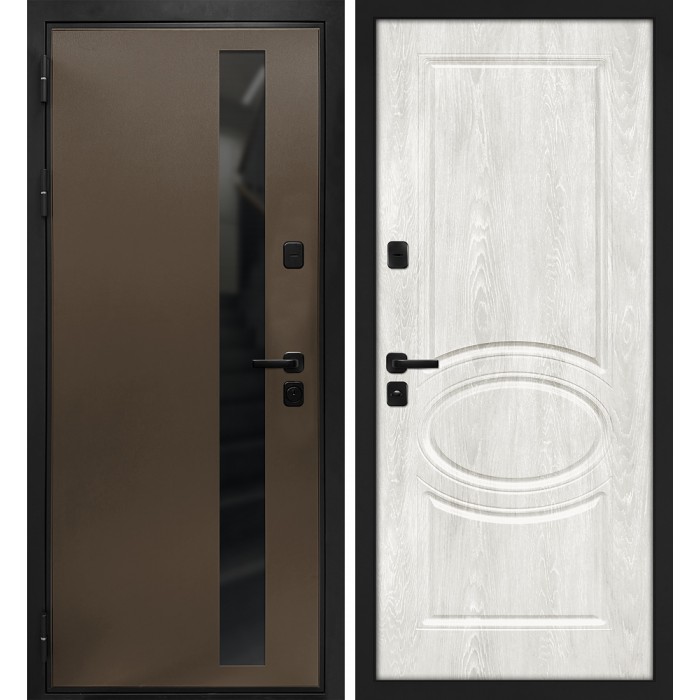 Дверь Скамбио Порте Уран/Сиена-01 Бронза / Дуб жемчужный