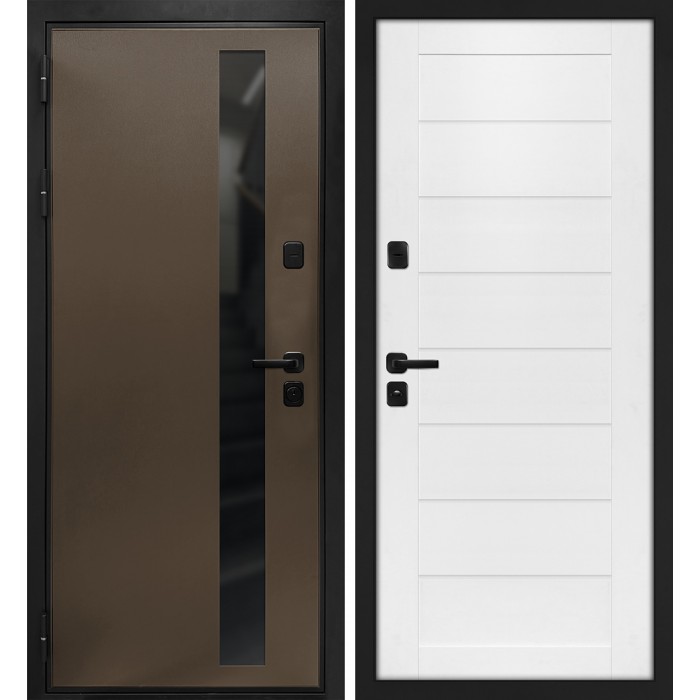 Дверь Скамбио Порте Уран/ТЕХНО-708 Бронза / Белоснежный
