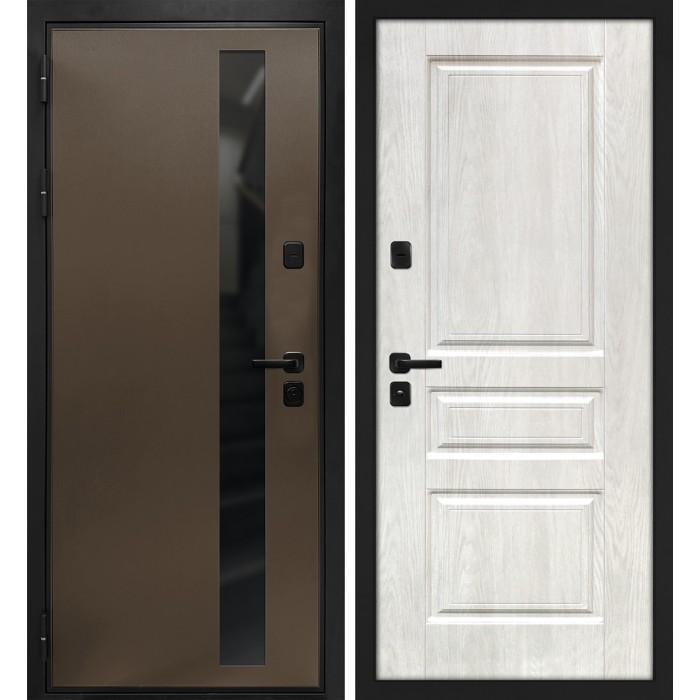 Дверь Скамбио Порте Уран/Версаль-02 Бронза / Дуб жемчужный