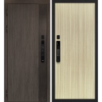 Вертикаль смарт/Гладкая Дымчатый камень,  дуб мореный (замковая часть) / Эвкалипт австралийский