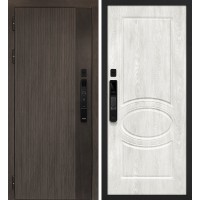 Вертикаль смарт/Сиена 1 Дымчатый камень,  дуб мореный (замковая часть) / Дуб жемчужный