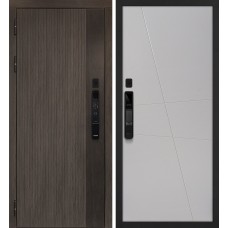 Вертикаль смарт/Смальта-Лайн 02 Дымчатый камень,  дуб мореный (замковая часть) / Агат ral 7044