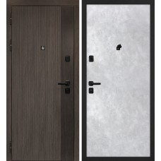 Вертикаль/Гладкая Дымчатый камень,  дуб мореный (замковая часть) / Серый бетон