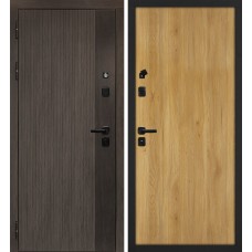 Вертикаль/Гладкая Дымчатый камень,  дуб мореный (замковая часть) / Дуб золотистый