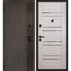 Вертикаль/PSK 1 Дымчатый камень,  дуб мореный (замковая часть) / Ривьера крем