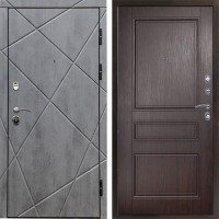 Входная дверь Termo Door Лучи бетон Классика Венге