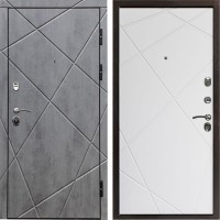 Входная дверь Termo Door Лучи бетон Лучи белый