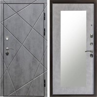 Входная дверь Termo Door Лучи бетон Зеркало триумф бетон светлый