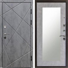 Входная дверь Termo Door Лучи бетон Зеркало триумф бетон светлый