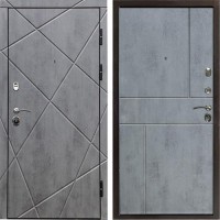 Входная дверь Termo Door Лучи бетон Горизонт бетон темный