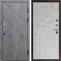 Входная дверь Termo Door Лучи бетон Горизонт бетон светлый