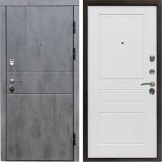 Входная дверь Termo Door Вертикаль бетон Классика белое дерево
