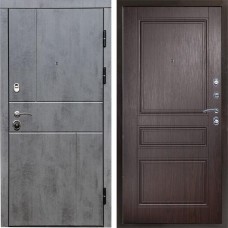 Входная дверь Termo Door Вертикаль бетон Классика Венге