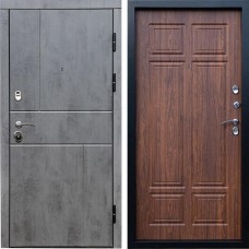 Входная дверь Termo Door Вертикаль бетон Премиум орех