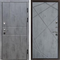 Входная дверь Termo Door Вертикаль бетон Лучи бетон темный