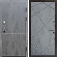 Входная дверь Termo Door Вертикаль бетон Лучи бетон темный
