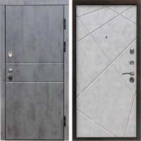 Входная дверь Termo Door Вертикаль бетон Лучи бетон светлый