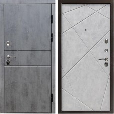 Входная дверь Termo Door Вертикаль бетон Лучи бетон светлый