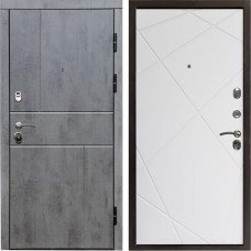 Входная дверь Termo Door Вертикаль бетон Лучи белый