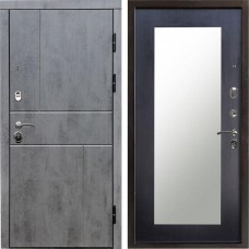 Входная дверь Termo Door Вертикаль бетон Зеркало триумф венге