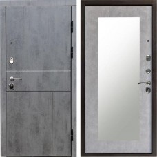 Входная дверь Termo Door Вертикаль бетон Зеркало триумф бетон светлый