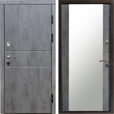 Входная дверь Termo Door Вертикаль бетон Зеркало бетон темный