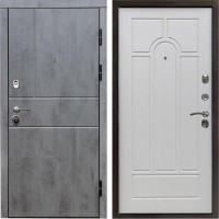 Входная дверь Termo Door Вертикаль бетон Арка лиственница