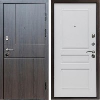 Входная дверь Termo Door Вертикаль венге Классика Белый матовый