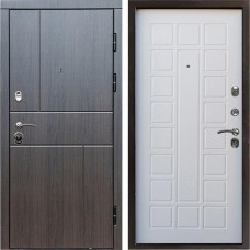 Входная дверь Termo Door Вертикаль венге Престиж Белое дерево