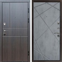 Входная дверь Termo Door Вертикаль венге Лучи бетон темный