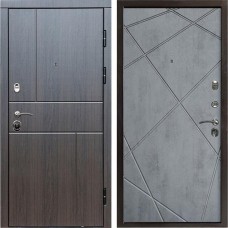 Входная дверь Termo Door Вертикаль венге Лучи бетон темный